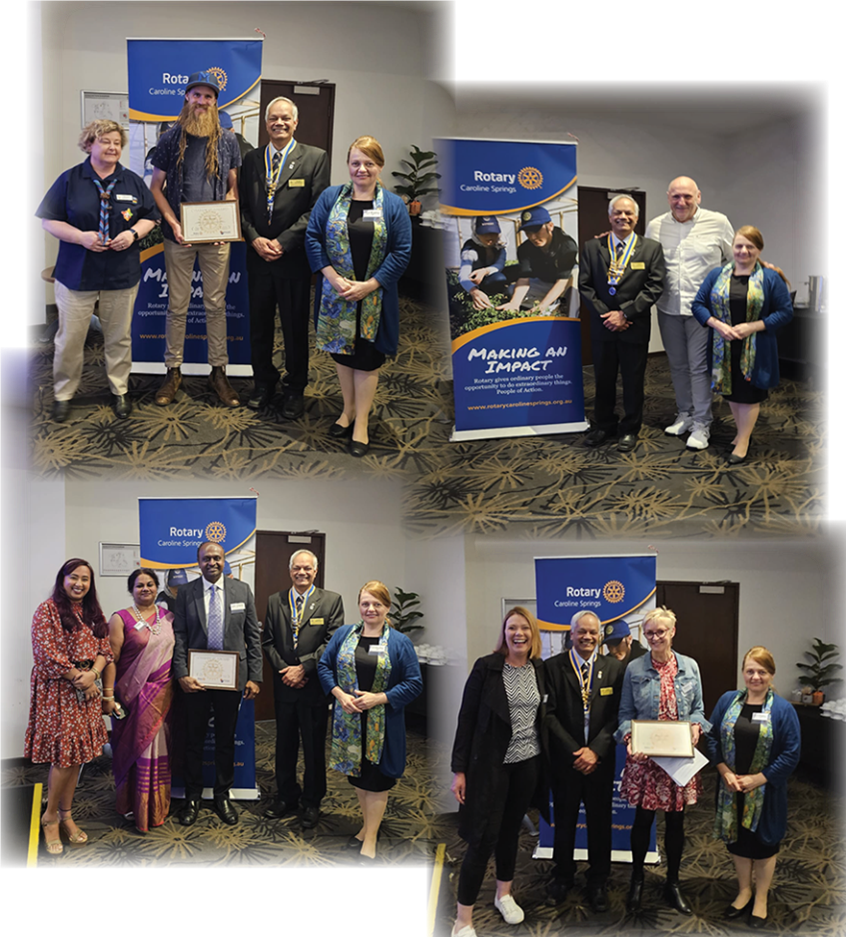 Recognition of Community Champions by Rotary Caroline Springs